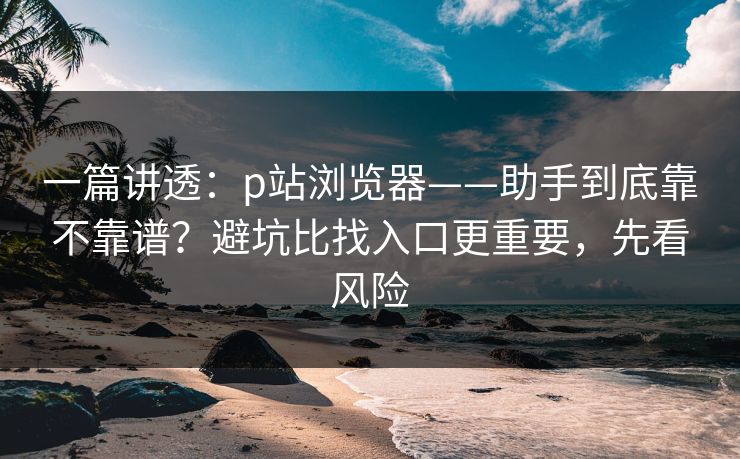 一篇讲透：p站浏览器——助手到底靠不靠谱？避坑比找入口更重要，先看风险