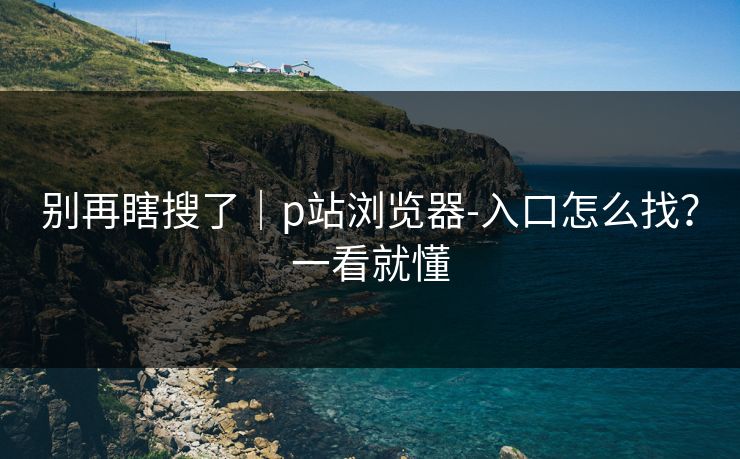 别再瞎搜了｜p站浏览器-入口怎么找？一看就懂