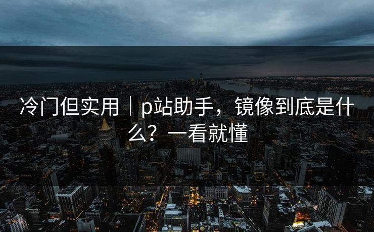 冷门但实用｜p站助手，镜像到底是什么？一看就懂